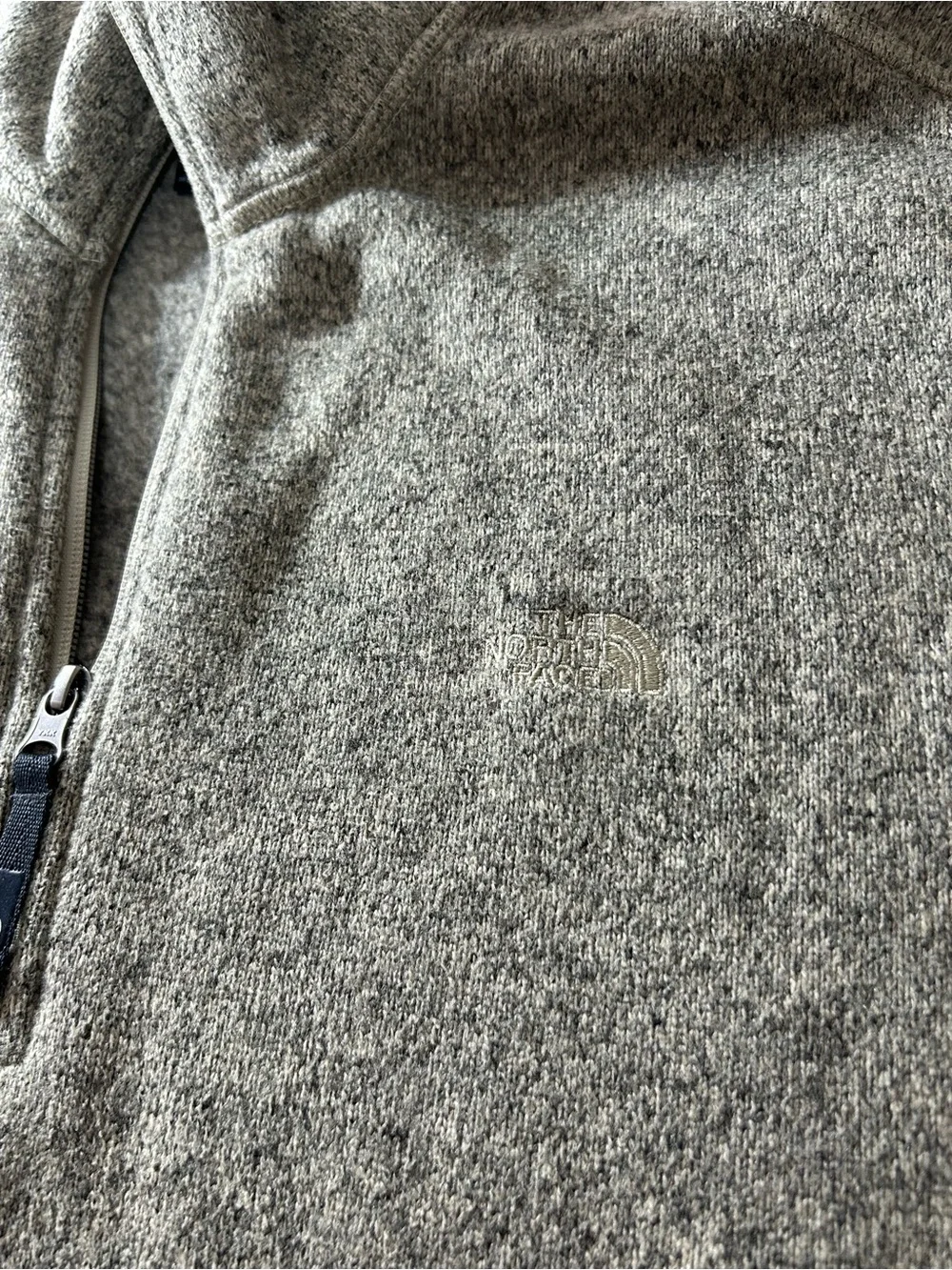 The North Face Men’s XXL Crescent 1/4 Zip Fleece Pullover Sweater Oatmeal Tan